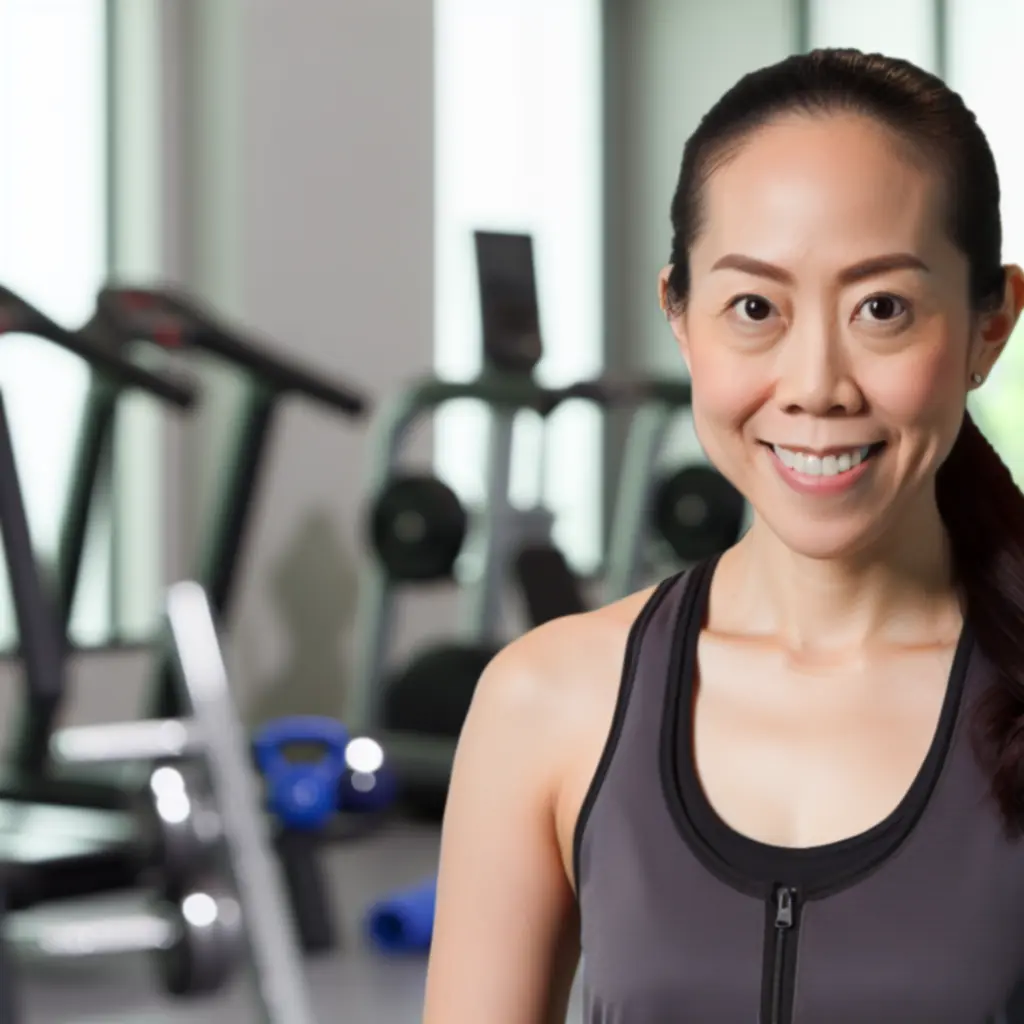 Mosolygó, barátságos személyi edző a Next Leveel Gymben